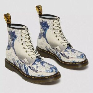SOLD Dr. Martens 1460 x the Met “The Great Wave” Lace-Up Boots